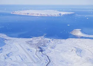 The Pituffik/Thule Space Base is the northernmost U.S. military settlement, located at 76.5°N, almost as far north as Longyearbyen, Svalbard, the northernmost town in the world