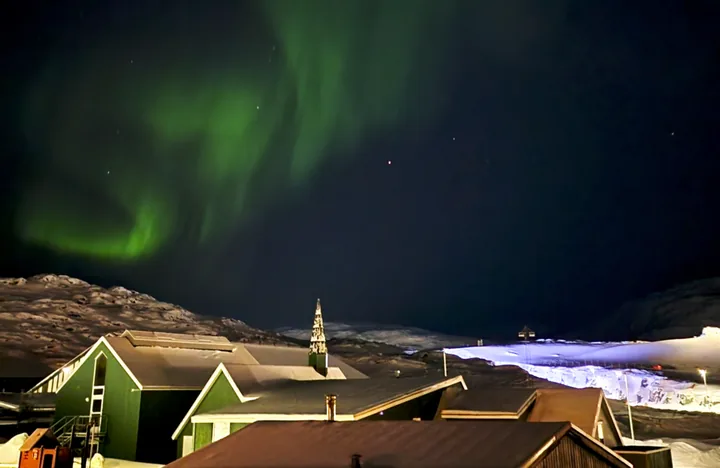 The northern lights over Nuuk