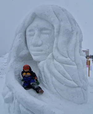 The Sea Goddess Sedna, with her hair turned into a slide for children (and for some adults too)
