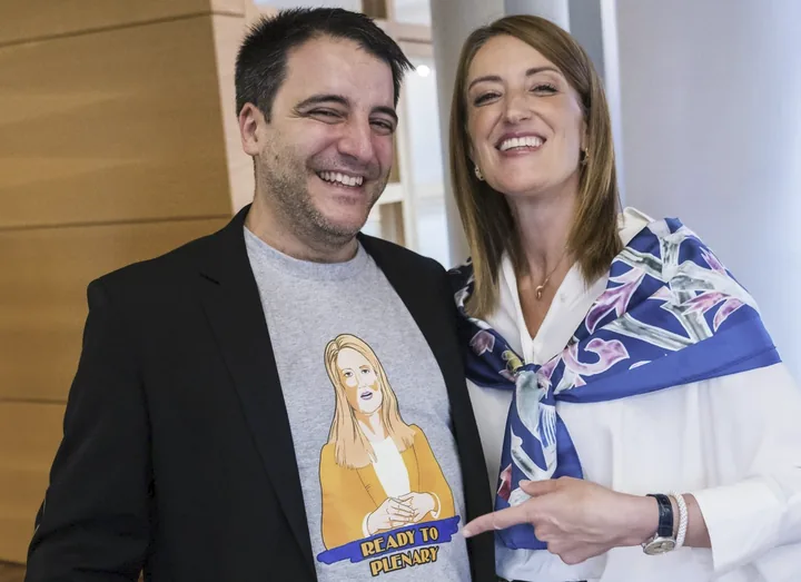 With Roberta Metsola, President of the European Parliament