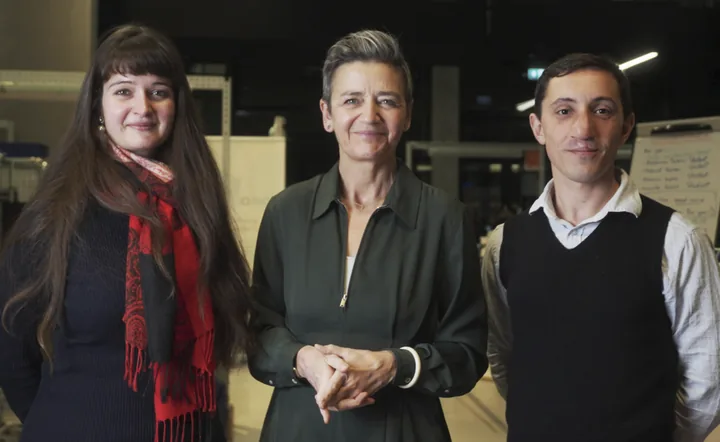 Suzanne, former Commissioner Margrethe Vestager and Mattia